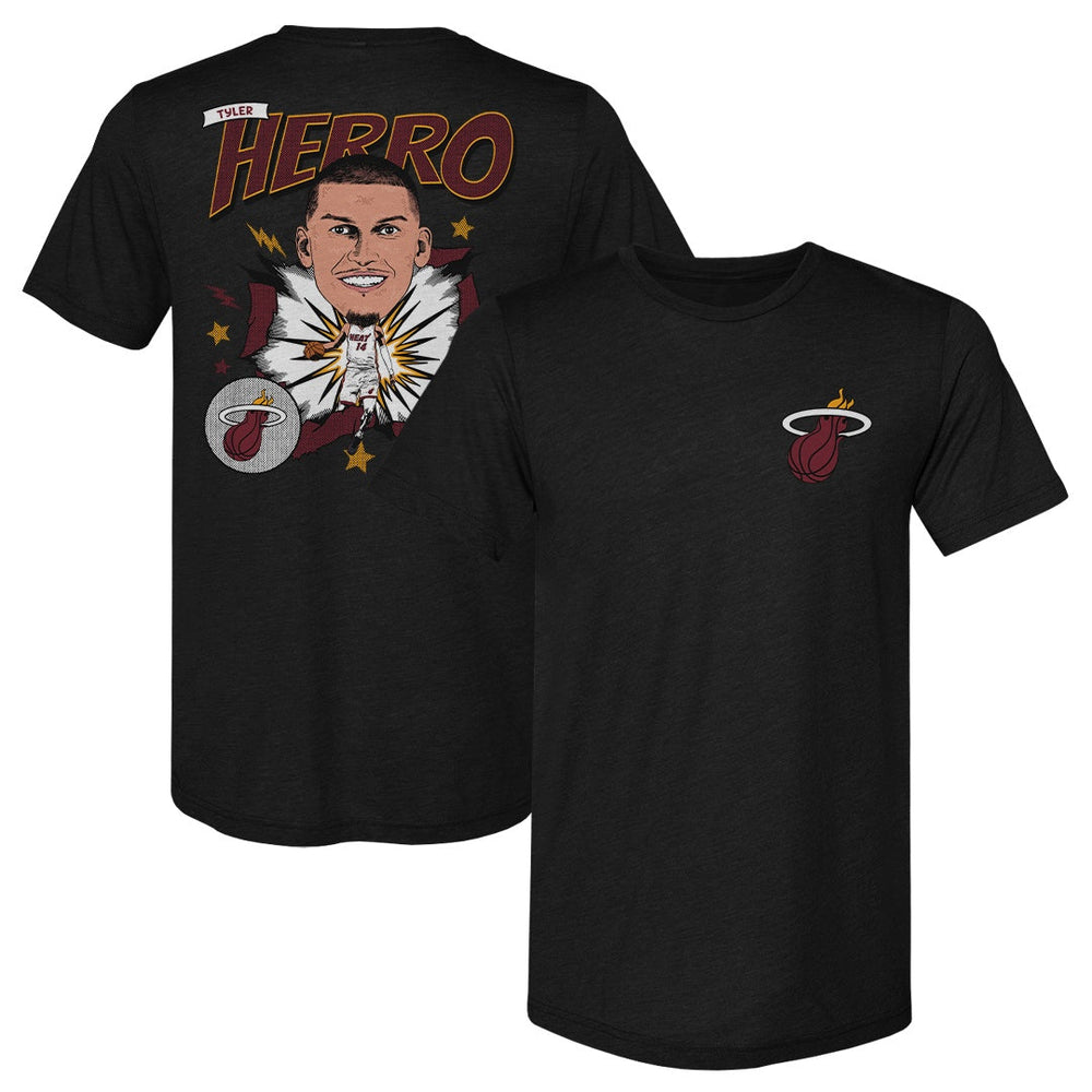 Tyler Herro Miami Heat Caricature F&B WHT (ONLINE ORDER ONLY)
