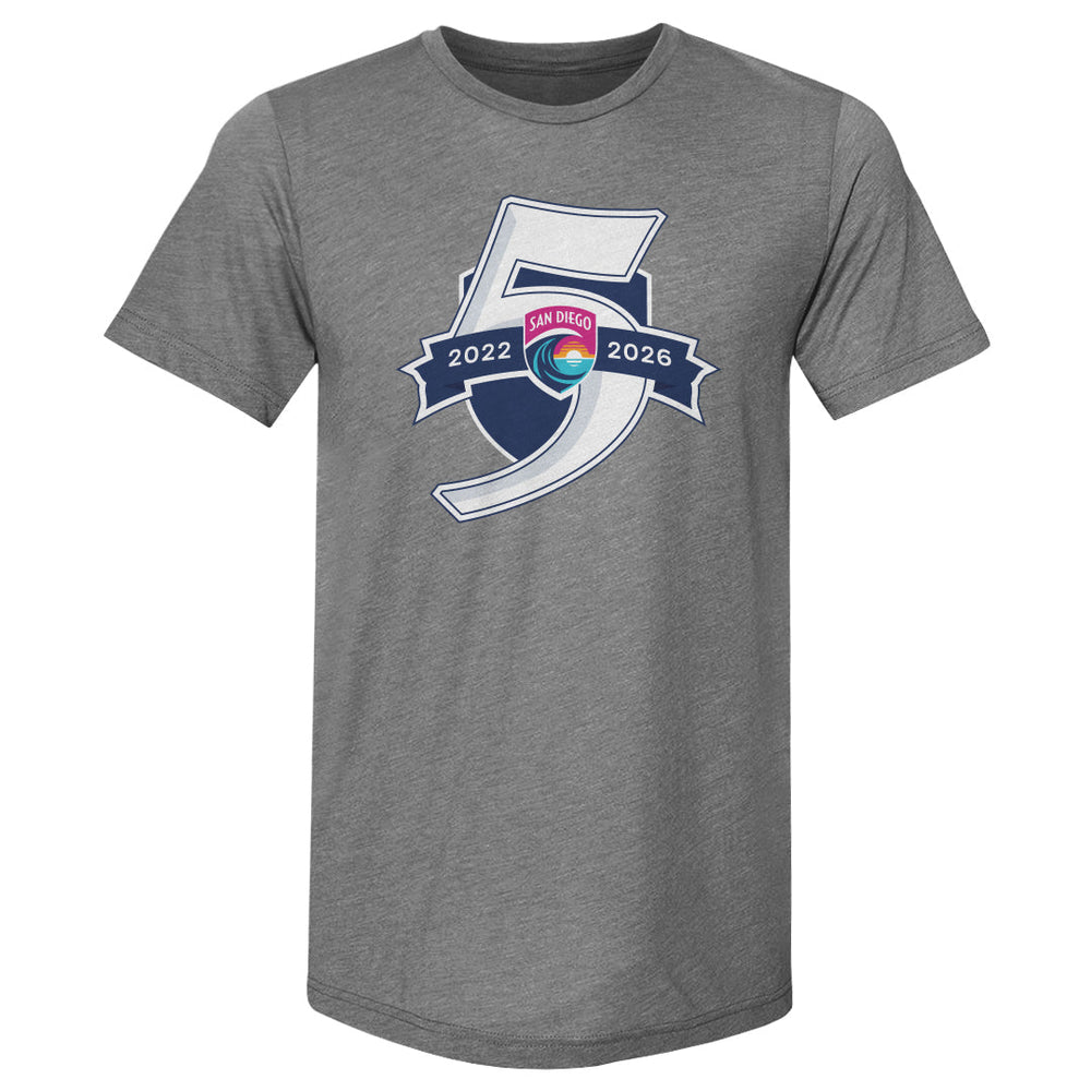 San Diego Wave FC 5 Seasons Logo WHT (ONLINE ORDER ONLY)