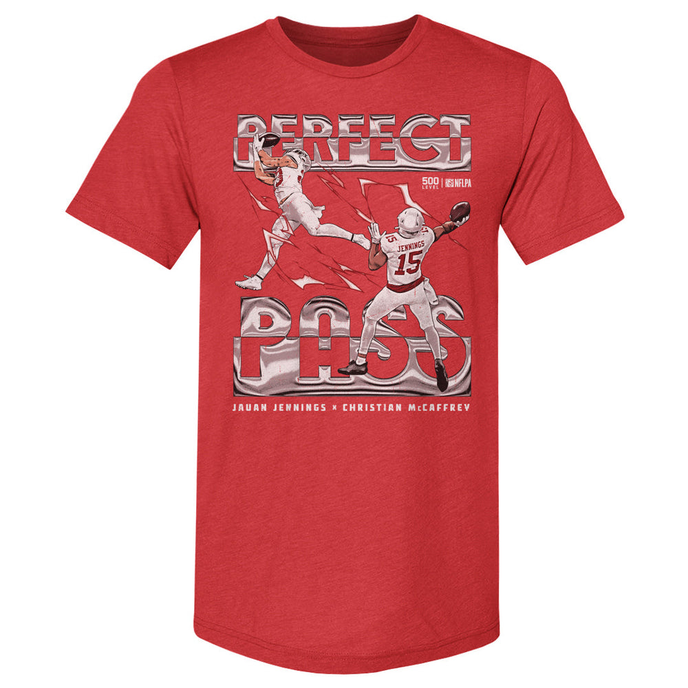 Jauan Jennings & Christian McCaffrey San Francisco Perfect Pass WHT (ONLINE ORDER ONLY)