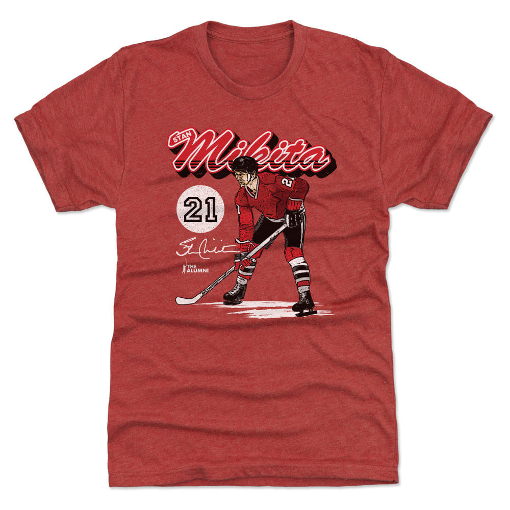 Stan Mikita Chicago Retro Script WHT (ONLINE ORDER ONLY)