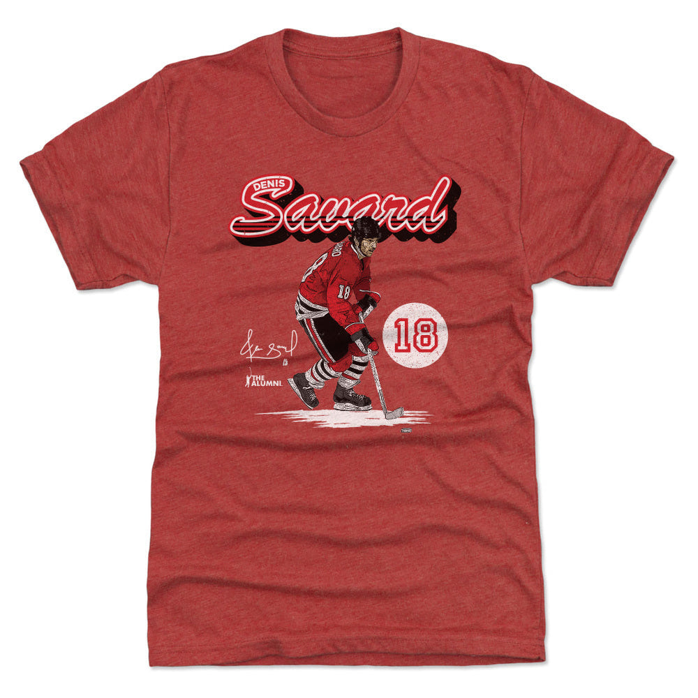 Denis Savard Chicago Retro Script WHT (ONLINE ORDER ONLY)