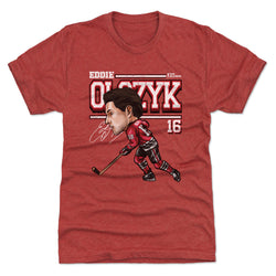 Eddie Olczyk Chicago Cartoon WHT (ONLINE ORDER ONLY)