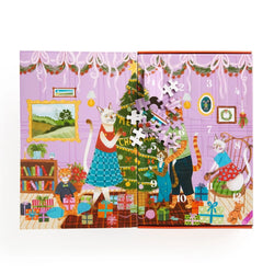 Meowy Christmas 12 Days of Puzzles 500 Piece Countdown Jigsaw Puzzle Galison