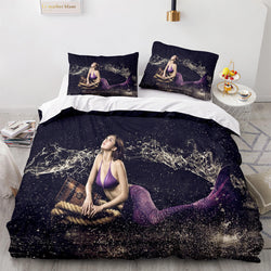 Mermaid Cosplay Bedding Set Kids Quilt Cover (Online Order Only)