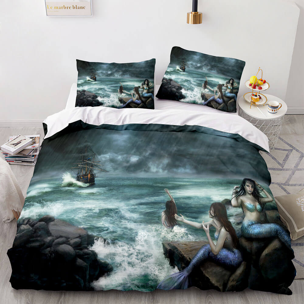 Mermaid Cosplay Bedding Set Kids Quilt Cover (Online Order Only)