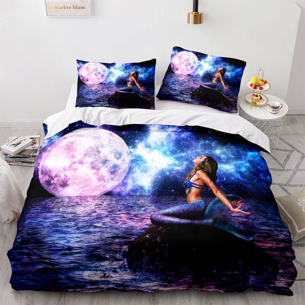 Mermaid Cosplay Bedding Set Kids Quilt Cover (Online Order Only)