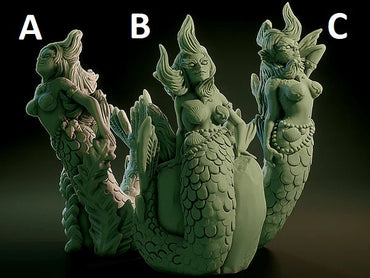 3D Printed Nafarrate Mermaid Lovecraftian Bestiary 28 32 mm D&D (Online Only)