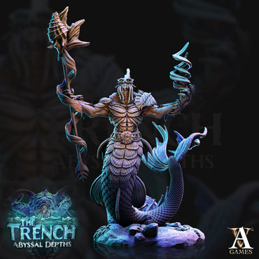 3D Printed Archvillain Games Merrows The Trench Abyssal Depths 28 32mm D&D (Online Only)