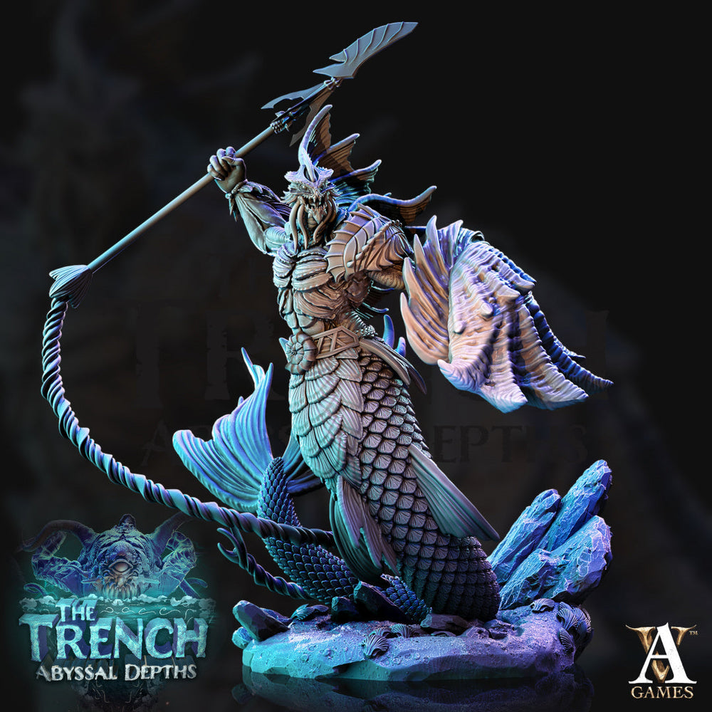 3D Printed Archvillain Games Merrows The Trench Abyssal Depths 28 32mm D&D (Online Only)