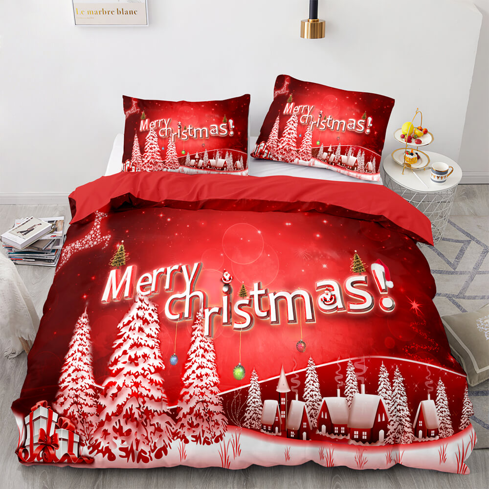 Merry Christmas Bedding Sets Quilt Covers Without Filler (Online Order Only)