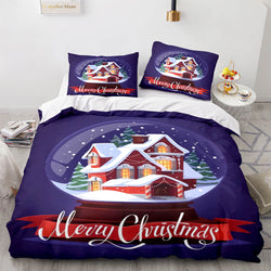 Merry Christmas Pattern Bedding Sets Quilt Cover Room Decoration (Online Order Only)