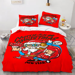 Merry Christmas Pattern Bedding Sets Quilt Cover Room Decoration (Online Order Only)