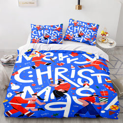 Merry Christmas Pattern Bedding Sets Quilt Cover Room Decoration (Online Order Only)