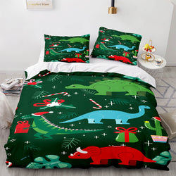 Merry Christmas Pattern Bedding Sets Quilt Cover Room Decoration (Online Order Only)