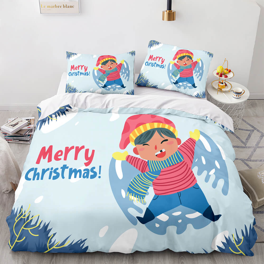 Merry Christmas Pattern Bedding Sets Quilt Cover Room Decoration (Online Order Only)