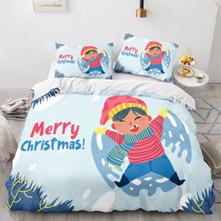 Merry Christmas Pattern Bedding Sets Quilt Cover Room Decoration (Online Order Only)