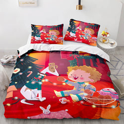 Merry Christmas Pattern Bedding Sets Quilt Cover Room Decoration (Online Order Only)