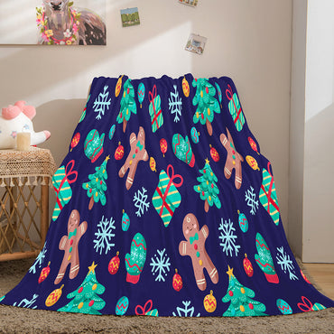 Merry Christmas Flannel Blanket Throw Blanket (Online Order Only)