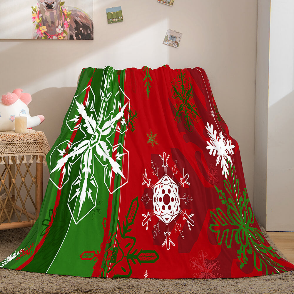 Merry Christmas Flannel Blanket Throw Blanket (Online Order Only)
