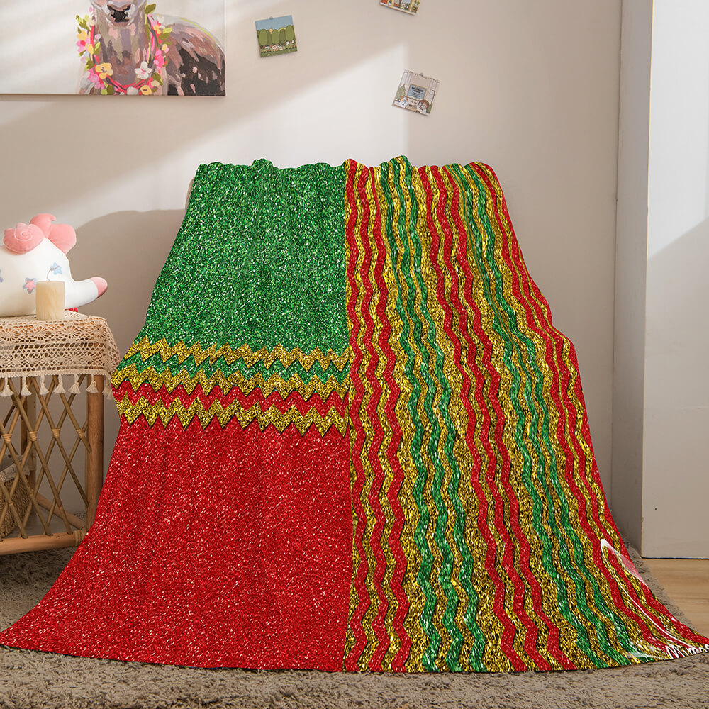 Merry Christmas Flannel Blanket Throw Blanket (Online Order Only)