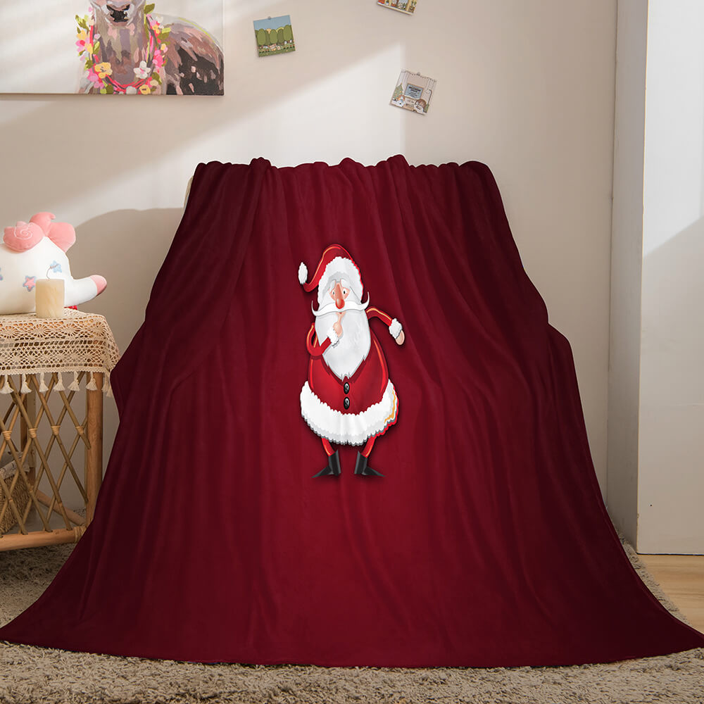 Merry Christmas Flannel Blanket Throw Blanket (Online Order Only)