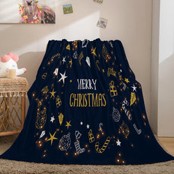 Merry Christmas Flannel Blanket Throw Blanket (Online Order Only)