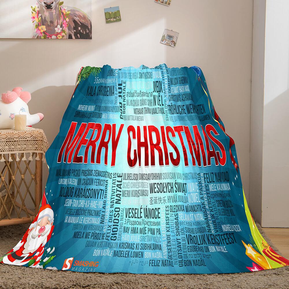 Merry Christmas Flannel Fleece Blanket (Online Order Only)