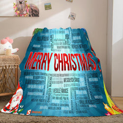 Merry Christmas Flannel Fleece Blanket (Online Order Only)