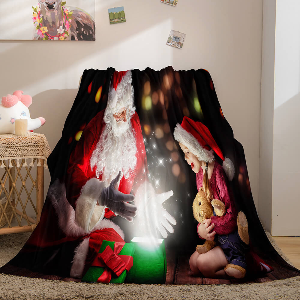 Merry Christmas Flannel Fleece Throw Cosplay Blanket (Online Order Only)