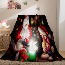 Merry Christmas Flannel Fleece Throw Cosplay Blanket (Online Order Only)