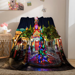 Merry Christmas Flannel Fleece Throw Cosplay Blanket (Online Order Only)