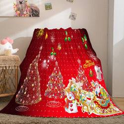 Merry Christmas Flannel Fleece Throw Cosplay Blanket (Online Order Only)