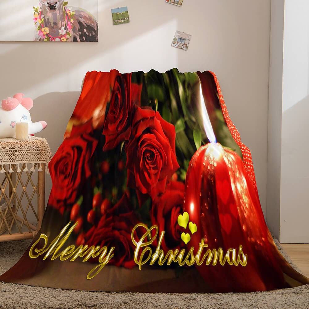 Merry Christmas Flannel Fleece Blanket (Online Order Only)