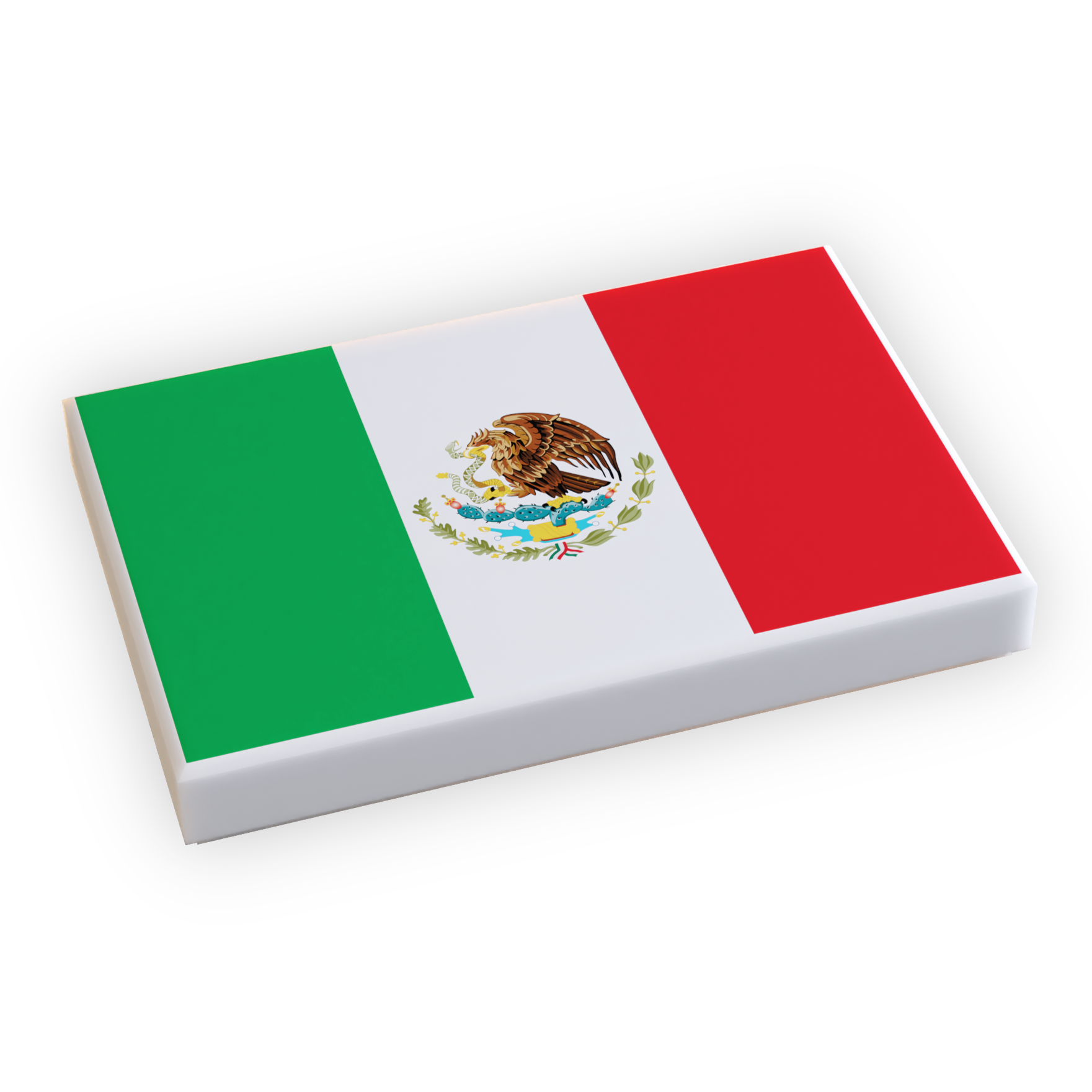 Mexico Flag (2x3 Tile) made using LEGO part (Online Order Only)