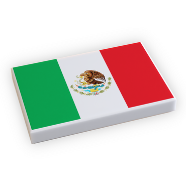 Mexico Flag (2x3 Tile) made using LEGO part (Online Order Only)