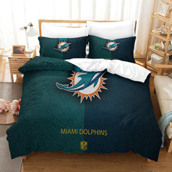 Miami Dolphins Bedding Set Duvet Cover Without Filler (Online Order Only)