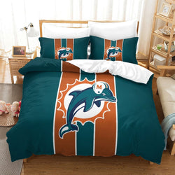 Miami Dolphins Bedding Set Duvet Cover Without Filler (Online Order Only)