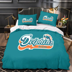 Miami Dolphins Bedding Set Duvet Cover Without Filler (Online Order Only)