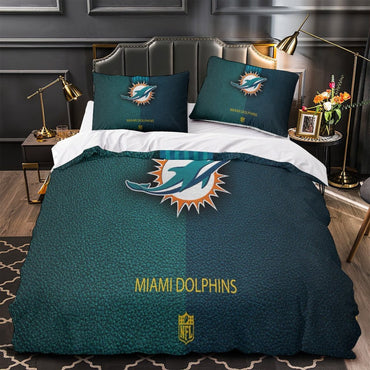 Miami Dolphins Bedding Set Duvet Cover Without Filler (Online Order Only)