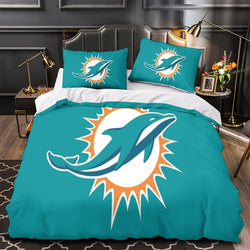 Miami Dolphins Bedding Set Duvet Cover Without Filler (Online Order Only)