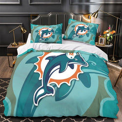 Miami Dolphins Bedding Set Duvet Cover Without Filler (Online Order Only)