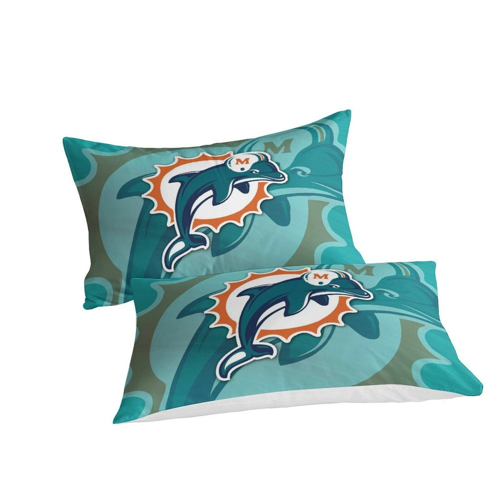 Miami Dolphins Bedding Set Duvet Cover Without Filler (Online Order Only)