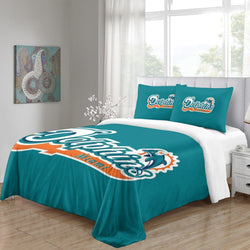 Miami Dolphins Bedding Set Duvet Cover Without Filler (Online Order Only)