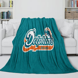 Miami Dolphins Blanket Flannel Fleece Throw Room Decoration (Online Order Only)