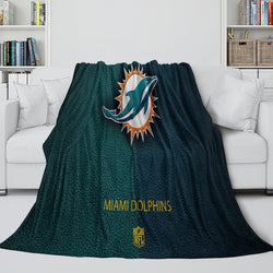 Miami Dolphins Blanket Flannel Fleece Throw Room Decoration (Online Order Only)