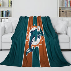 Miami Dolphins Blanket Flannel Fleece Throw Room Decoration (Online Order Only)