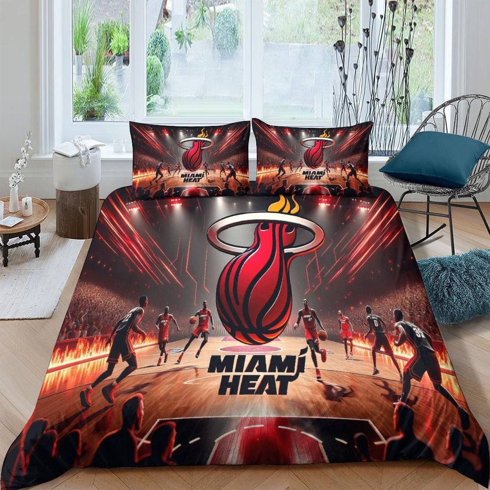 Miami Heat Bedding Set Duvet Cover Without Filler (Online Order Only)