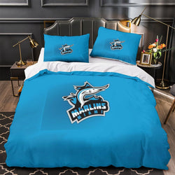 Miami Marlins Bedding Set Quilt Cover Without Filler (Online Order Only)