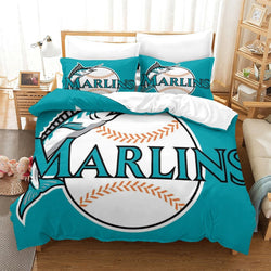 Miami Marlins Bedding Set Quilt Cover Without Filler (Online Order Only)