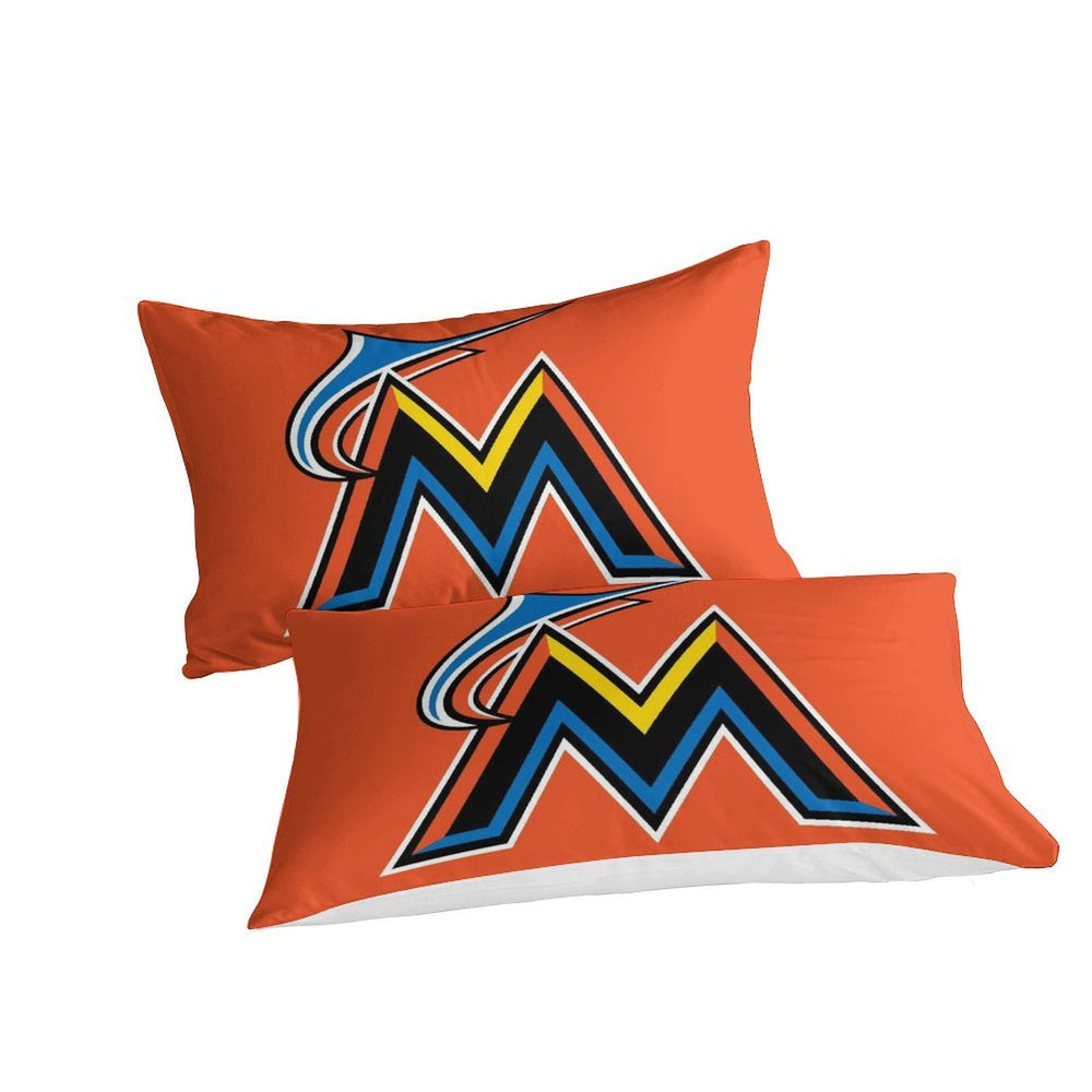 Miami Marlins Bedding Set Quilt Cover Without Filler (Online Order Only)